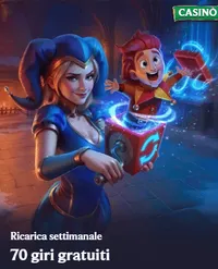 Ricarica settimanale 70 giri gratuiti 2
